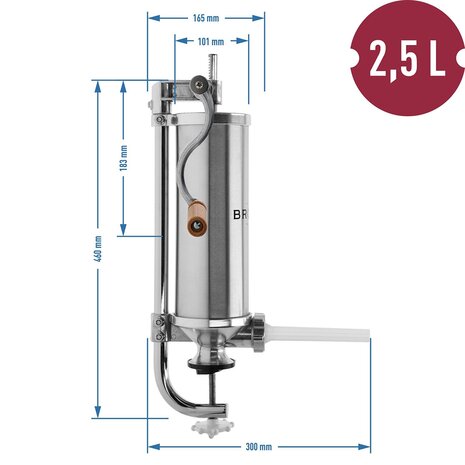 Worstmaker verticaal 2,5kg