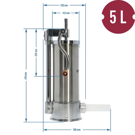 Worstmaker verticaal 5kg