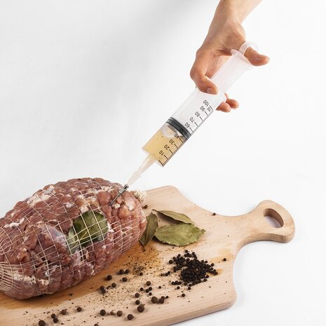 Vlees injector - (een set van twee naalden en een spuit)