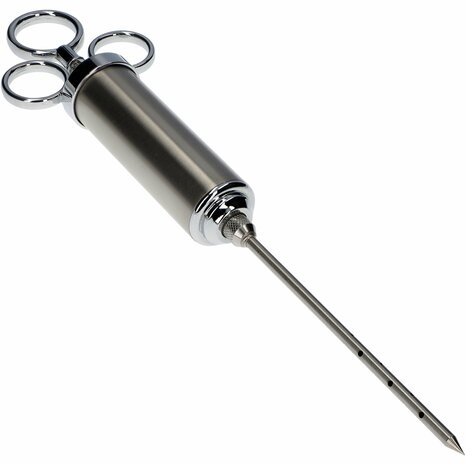 Roestvrijstalen vlees injector van 60 ml + 2 naalden