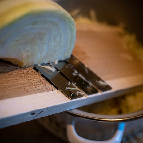 Houten Mandoline of Koolsnijder 3 messen 49 cm x 17 cm