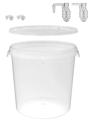Gistingscontainer tranparant van 30L met deksel
