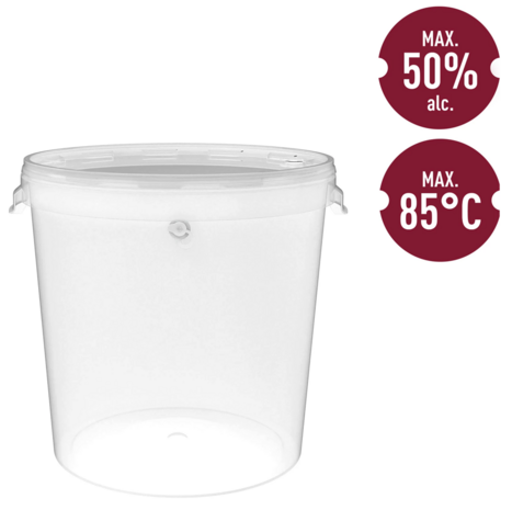 Gistingscontainer tranparant van 30L met deksel