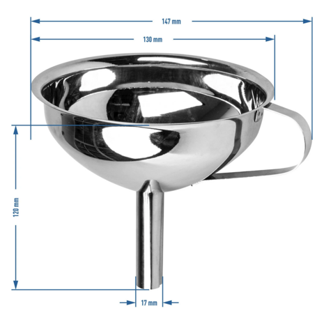 Trechter RVS 13cm