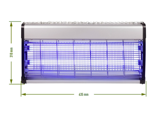 Insecticide lamp 40 W, 64 cm, zilver / zwart