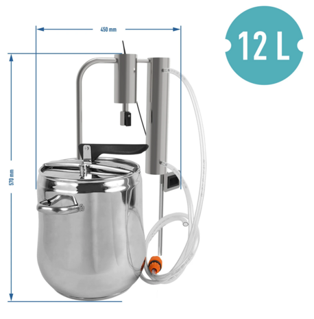 Distilleerder en snelkookpan 2in1 12L