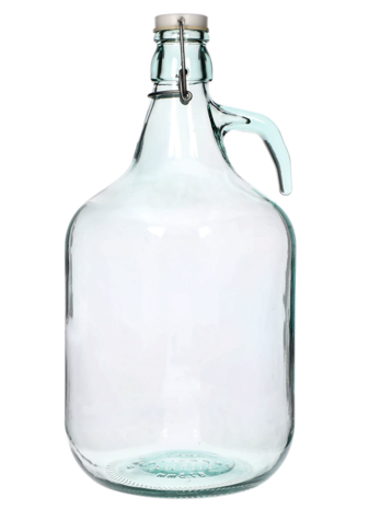 Gistingsfles 5 L met beugeldop en gebogen oor