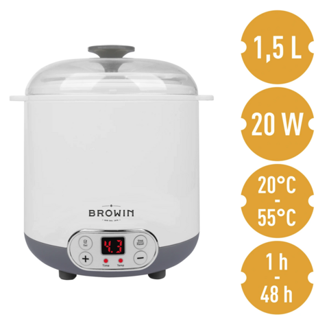 Yoghurtmaker 1,5 liter 20W