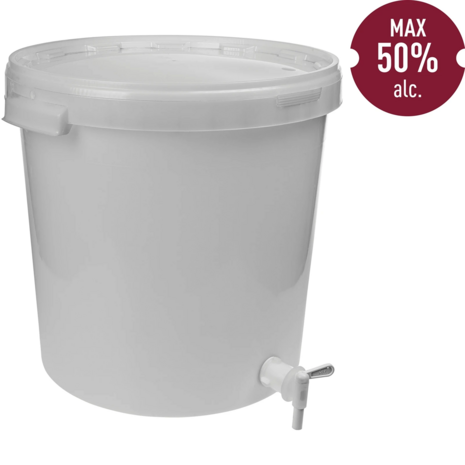 Gistingscontainer van 30L met deksel en aftapkraantje