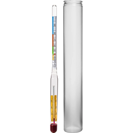 Alcoholmeter met thermometer