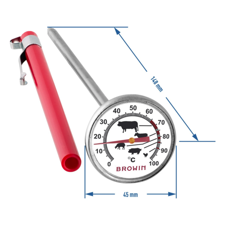 Kookthermometer met pen (0°C tot +100°C) 12,5cm