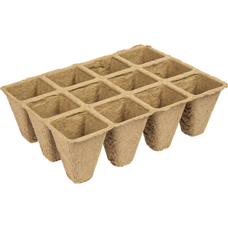 Papieren potjes 12 per tray  4x4x4.5cm 30 stuks