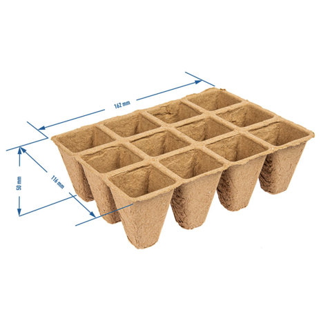 Papieren potjes 12 per tray  4x4x4.5cm 30 stuks